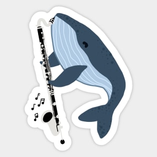 Bass Clarinet Whale Sticker